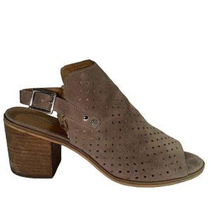 Melrose & Market Suede Stacked Chunky Heel Mule 9M